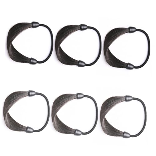 NOLITOY 6 Stück Teiliges Elastische Haargummis in Braun und Hellbraun Komfortable Haarbänder für Damen Starkes Stretch Design Passend Einfach Anzuwenden Langlebiges Haarschmuck Accessoire von NOLITOY