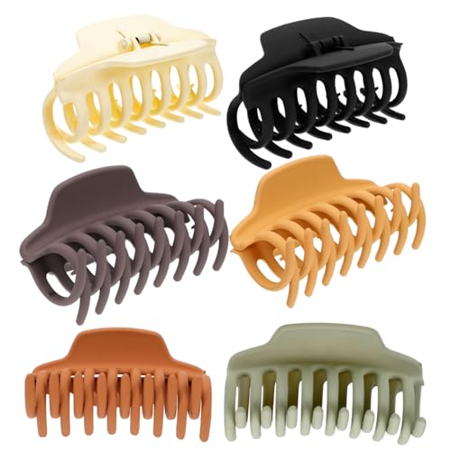 NOLITOY 6 Stück Teiliges Haarklammern Quadratisch Haarkralle Haarfang Clip Bunter Mix Robust Langlebig Geeignet für Damen Mädchen Einfache Anwendung Modischer Look von NOLITOY