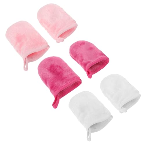NOLITOY 6 Stück Teiliges Make Up Entferner Handschuhe Super Peeling Gesichtswaschhandschuhe für Tägliche Gesichtsreinigung Hautfreundlich und Bequem Passend für Reisen mit Praktischem von NOLITOY