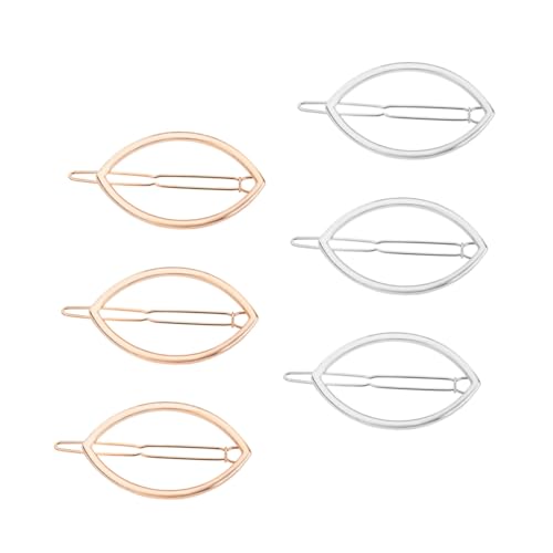 NOLITOY 6 Stück Teiliges Metall Haarklammern mit Geometrischem Design Langlebige Haarspangen für Damen Einfach zu Tragen Modischer Haarschmuck in Gold und Silber Vielseitig Einsetzbar für von NOLITOY