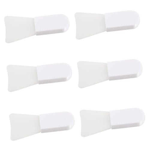 NOLITOY 6 Stück Teiliges Mini Silikon Gesichtsmaske Pinselset Kurzstielig Praktische Gesichtsbürste für Mud Mask Anwendung Wiederverwendbar Kompakt und Hautfreundlich von NOLITOY