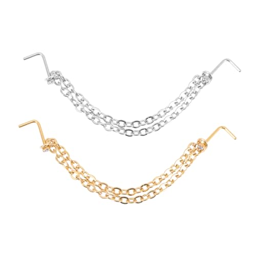 NOLITOY 6 Stück Teiliges Nasenpiercing Edelstahl Nasenring mit Kette Modisch Leicht Vielseitig für Alltag Party und Besondere Anlässe Damen und Herren Schmuck NOLITOY 6 Stück Teiliges Nasenpiercing Edelstahl Nasenring mit Kette Modisch Leicht Vielseitig für Alltag Party und Besondere Anlässe Damen und Herren Schmuck von NOLITOY