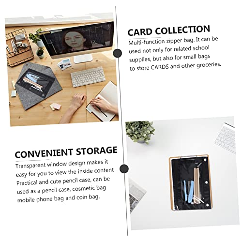 NOLITOY 6 Stück Teiliges Oxford Federtaschen mit Verstärkung Transparente Dokumententaschen mit Großer Kapazität Langlebige Stifttaschen für Büro und Schule Kompatibel mit Ring Ordnern von NOLITOY