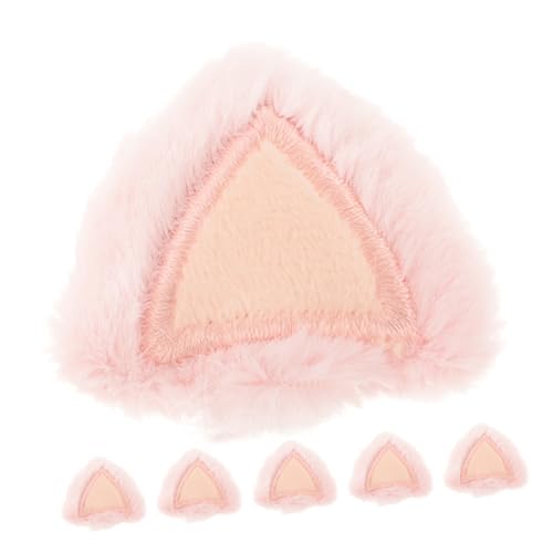NOLITOY 6 Stück Teiliges Plüsch Bunny und Katzenohren Weiche Ohren für DIY Haar Accessoires Party Dekoration Vielseitig für Hüte Rosa Niedliche Haarschmuck von NOLITOY