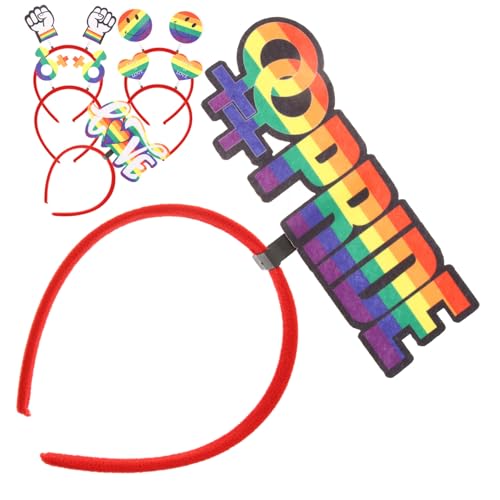 NOLITOY 6 Stück Teiliges Pride Stirnband mit Regenbogenfarben und Liebe Motiven Unisex Haarreif aus Strapazierfähigem Material für Lgbt Events Partys und Pride Month Leicht und Bequem zu NOLITOY 6 Stück Teiliges Pride Stirnband mit Regenbogenfarben und Liebe Motiven Unisex Haarreif aus Strapazierfähigem Material für Lgbt Events Partys und Pride Month Leicht und Bequem zu von NOLITOY