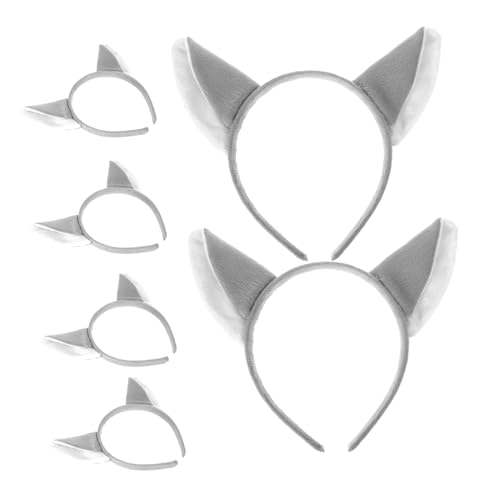 NOLITOY 6 Stück Teiliges Tier Haarreifen Wolf Ohren Stirnband aus Hochwertigem Leicht und Bequem für Kostüm und Cosplay Partys Geburtstage Halloween Geeignet für Mädchen und Frauen von NOLITOY