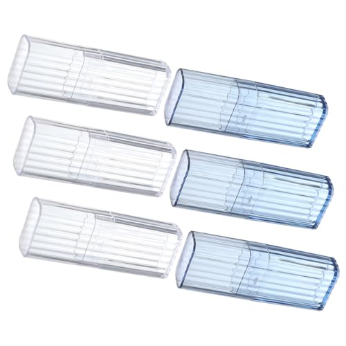 NOLITOY 6 Stück Transparente Tragbare Aufbewahrungsbox Langlebig und Geruchsfrei für Wattestäbchen Zahnstochern und Kleine Reiseutensilien Kompakt für Haushalt und Unterwegs Bpa frei von NOLITOY