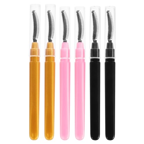 NOLITOY 6 Stück Wimpernpinsel Silikon Mascara Zauberstäbe Make-Up Pinsel Applikatoren Wimpernreinigung Make-Up Pinsel Werkzeug Für Wimpernverlängerungen Augenbrauenpinsel von NOLITOY