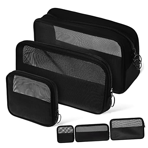 NOLITOY Reise-Make-up-Taschen-Set Netz-Kosmetik-Organizer-Tasche Für Frauen Und Männer 6-teiliges Set Schwarz NOLITOY Reise-Make-up-Taschen-Set Netz-Kosmetik-Organizer-Tasche Für Frauen Und Männer 6-teiliges Set Schwarz von NOLITOY