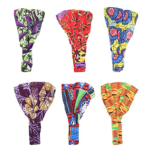NOLITOY 6er-pack Damen-stirnbänder Modische Bedruckte Haarbänder Stilvolle Schals von NOLITOY