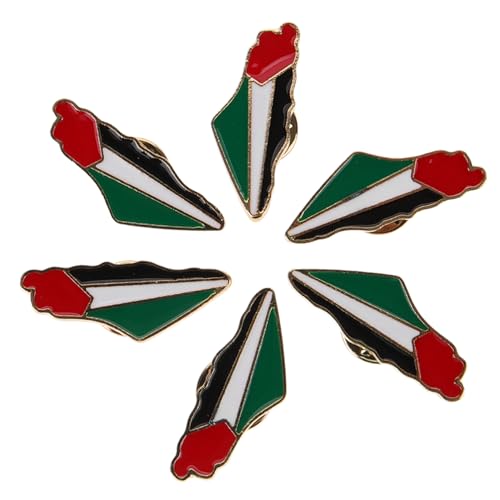 NOLITOY 6stücke Palästina-flagge Brosche Aus Metall Anstecknadel Mit Palästina-flagge Dekorative Broschennadel Für Kleidung Und Schals Vielseitig Einsetzbar Für Partys Und Festivals von NOLITOY