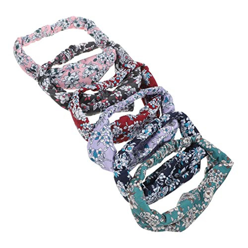 NOLITOY 6stücke Elastische Damen Stirnbänder Floral Muster Fitness Stirnband Yoga Headwrap Lauf Haarband Schweißband NOLITOY 6stücke Elastische Damen Stirnbänder Floral Muster Fitness Stirnband Yoga Headwrap Lauf Haarband Schweißband von NOLITOY