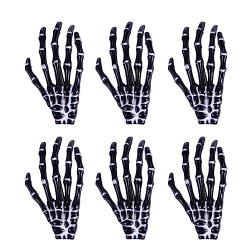 NOLITOY 6st Handknochen Haarnadel Teufelsskelett Haarspangen Hand Haarnadel Halloween-skelettkrallen Schädel Haarspangen Halloween-haarspange Haarschmuck Lieferungen Mädchen Dämon Plastik von NOLITOY