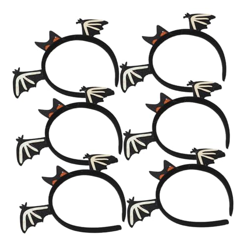 NOLITOY 6stücke Fledermaus Haarreif Für Halloween Gruseliges Stirnband Mit Fledermausflügeln Leichtes Und Bequemes Material Für Partys Süßer Haarschmuck Für Kostüme von NOLITOY