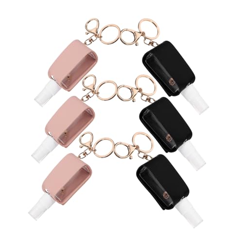 NOLITOY 6stücke Handhalter Reiseflasche Leere Flaschen Flaschenträger Quetschflaschen Nachfüllbar Abdeckungen Auslaufsicher Dosieren Leicht Tragbar Kinderwagen Rucksack Sporttasche von NOLITOY