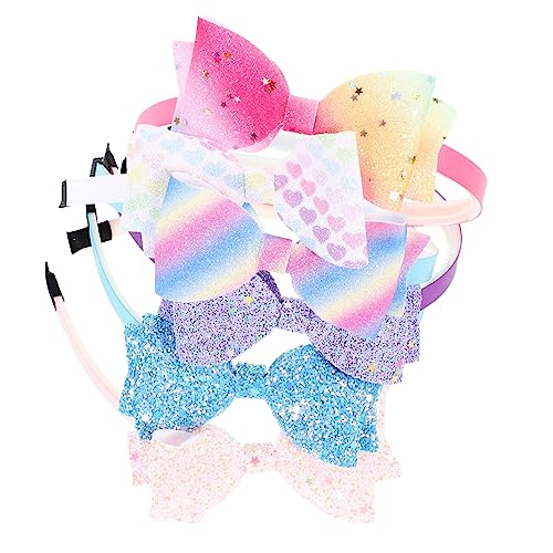 NOLITOY 6stücke Mädchen Haarband Mit Glitzer Bow Funkelnde Schleifen-haarbänder Für Junge Mädchen Haaraccessoires Für Partys Und Feiertage Leicht Und Bequem Zu Tragen von NOLITOY