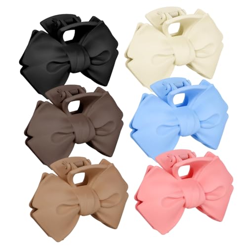 NOLITOY 6stücke Schleifen Haarspangen Für Frauen Klauenform Clips Kunststoff Haarspangen Schleifenform Haarspange Haarnadel Haarschmuck von NOLITOY