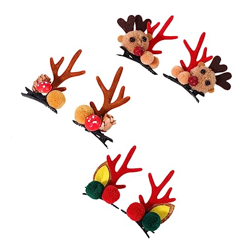 NOLITOY 6stücke Weihnachts-haarspangen Mit Rentiergeweih-design Für Junge Mädchen Lustige Haarclips Für Partys Fotografie Und Festliche Anlässe Niedliche Accessoires Für Mädchen von NOLITOY