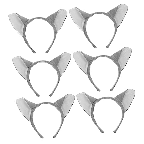 NOLITOY 6stücke Wolfsohren Haarreif Tier Cosplay Party Stirnbänder Schöne Foto Requisiten Dschungeltier Haar Accessoires Für Junge Mädchen Erwachsene von NOLITOY