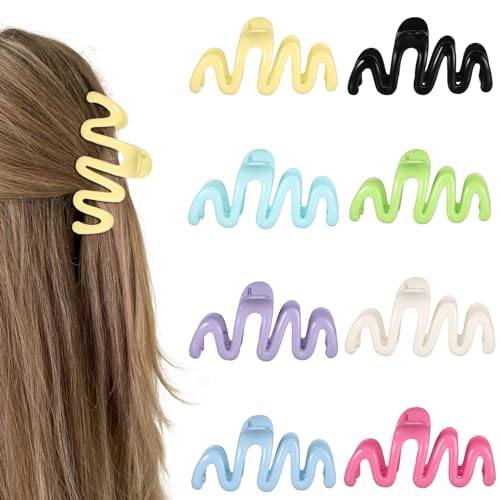 NOLITOY 8 Stk Haarnadel Haarschmuck Große Haarspangen Für Dickes Haar Clips Für Dickes Haar Gelee-klauenklammern Krallennadeln Haare Süße Haarspange Haarklemmen Welle Damen Haarklammer von NOLITOY