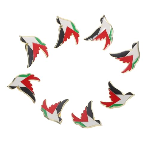 NOLITOY 8 Stück Teiliges Palästina Anstecknadel aus Langlebiger mit Elegantem Vogel Design Modisches Accessoire für Kleidung Taschen und Mäntel für Alltag und Besondere Anlässe von NOLITOY