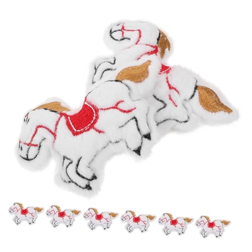 NOLITOY 8 Stück Teiliges Plüsch Pferde Broschen zum Selbermachen Offene Rückseite Langlebige DIY Anhänger für Taschen Kleidung Niedliche Tierbroschen für Accessoires von NOLITOY