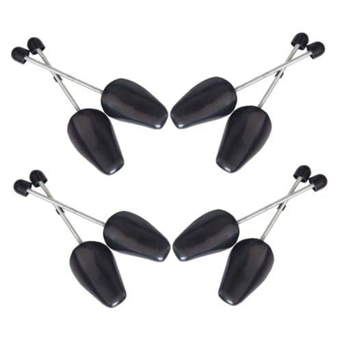 NOLITOY 8 Stück Verstellbare Schuhspanner Herren Kunststoff Schuhformer mit Spiralfeder Praktische Schuhdehner für Sneaker Stiefel und Freizeitschuhe Einfache Längenanpassung Schwarz von NOLITOY