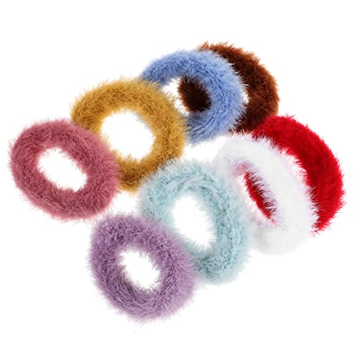 NOLITOY 8stücke Haargummis Mädchen Kleine Haargummis Aus Plüsch Elastische Haar-accessoires Für Kleinkinder Pferdeschwanzhalter Für Junge Mädchen Haarspangen Für Kleine von NOLITOY