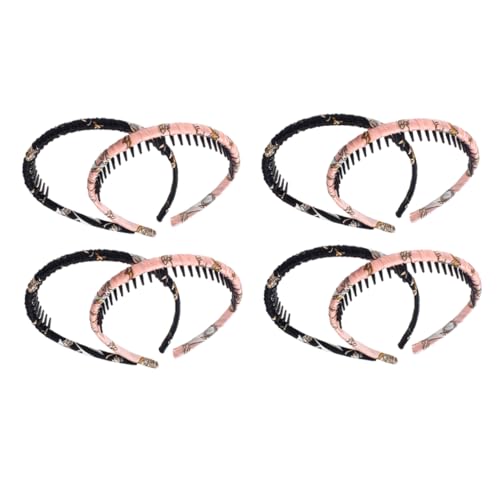 NOLITOY 8stücke Schlichtes Zahnstirnband Haarband Zahnhaarreifen Für Frauen Haushaltshaarreifen Schlichtes Design Haarreifen Aus Hochwertigem Rutschfeste Tuch Haarband Für Alltag Arbeit von NOLITOY