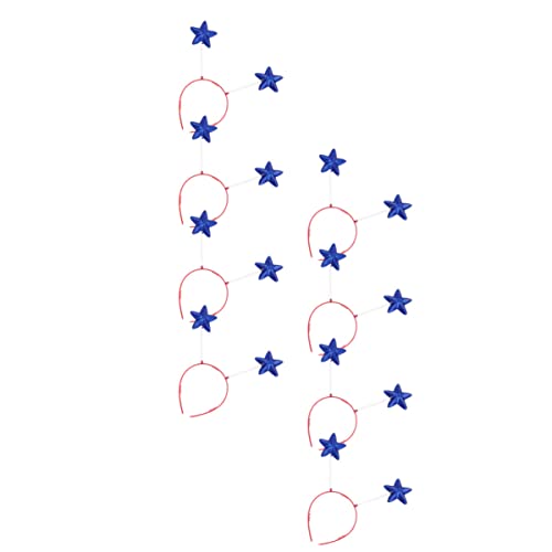 NOLITOY 8stücke Pentagramm Stirnband Mädchen Stern Haarband Pailletten Kopfbedeckung Cosplay Haarreif Party Kopfschmuck Haar Accessoires von NOLITOY