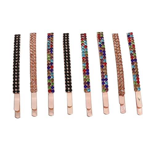 NOLITOY 8stücke Teiliges Damen Haarklammern Mit Strass Gemischte Farben Rutschfeste Haarspangen Für Elegante Frisuren Haarschmuck Für Frauen Und Mädchen von NOLITOY