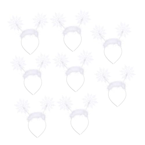 NOLITOY 8stücke Teiliges Weihnachts-haarreif Schneeflocken-design Kostüm-accessoire Für Festlichkeiten Partys Und Cosplay Langlebig Und Bequem Zu Tragen von NOLITOY