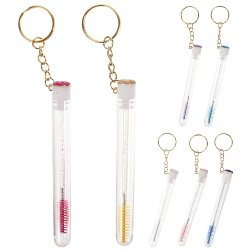 NOLITOY 8stücke Wiederverwendbare Wimpernbürste Teiliges Mit Schlüsselring Tragbare Kosmetikbürste Für Wimpern Und Mascara Für Wimpernverlängerungen Und Anwendung Farben Erhältlich von NOLITOY