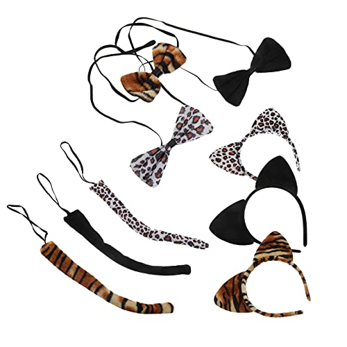 NOLITOY 9 Teile / 3 Sätze Bowknot Krawatten Ohr Haarbänder Set Cosplay Kostümanzug von NOLITOY
