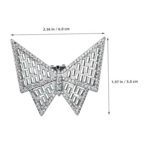 NOLITOY Abnehmbare Braut schuhclips mit Funkelnden Strasssteinen Stilvolle Schuhdekoration für Hochzeit Modische Schuhverzierung Glänzende Schuhbeschläge in Weißgold von NOLITOY