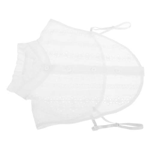 NOLITOY Abnehmbarer Damen Fake Kragen aus Weicher Baumwolle mit Rüschenkante Vielseitiger Einsteckkragen für Blusen Pullover und Kleider Modisches Accessoire für Herbst und Winter von NOLITOY