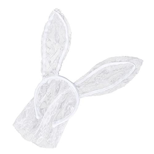 NOLITOY Abschlussball-Tiara Make-Up Haarband Maskerade-Maske Hasenohren Haarband Hasenohren Spitzenohren Stirnband Maskerade-Frauenmaske Frauenmaske Tanzschleier von NOLITOY