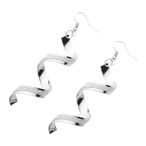 NOLITOY All Match Ohrhänger Spiralform Geometrisch Silber Damen Ohrringe Moderner Ear Drop Schmuck von NOLITOY