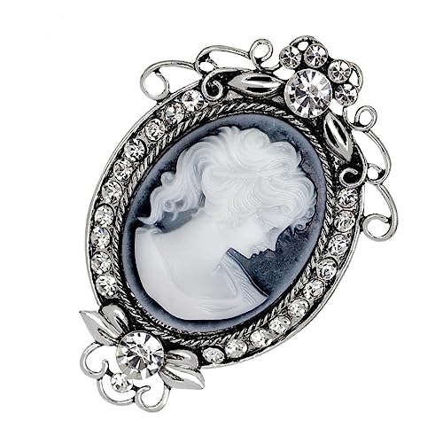 NOLITOY Alloy Vintage Beauty Brooch mit Kristallbesatz Eleganter Damen Schmuck Einzigartige Retro Anstecknadel für Kleidung Party und Festliche Anlässe von NOLITOY