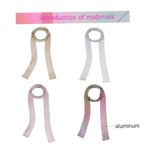 NOLITOY Aluminiumkette Halsschmuck Damen Trendy Halskette Schicke Abendparty Rose Schal Metallic Lustige Halskette Kreative Golden von NOLITOY