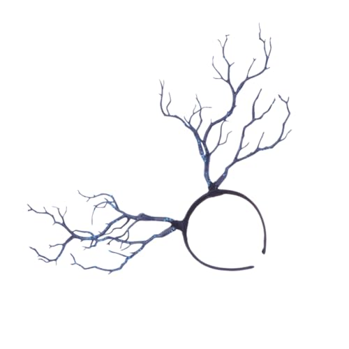 NOLITOY Geweih-stirnband Simulationsgeweih Haarschmuck Foto-requisiten Party-dekoration Blau Zweige Kopfschmuck Dekorative Haar-accessoires von NOLITOY