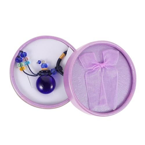 NOLITOY Aromatherapie Anhänger Halskette mit Filigranem Ätherischem Öl Flakon Leicht und Modisch Geeignet für Teenager Mädchen und Damen als Dekorativer Duft Diffusor Schmuck von NOLITOY