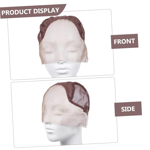 NOLITOY Atmungsaktive Lace Front Wig Cap mit Verstellbaren Trägern Luftdurchlässiges Haarnetz für Perückenherstellung Weiche Bequeme Mesh Haarkappe für Damen Waschbar und Anpassbar von NOLITOY