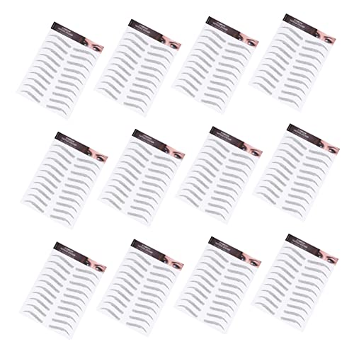 NOLITOY 12blätter Augenbrauen Tattoos Aufkleber Wasserfeste Temporäre Augenbrauen Makeup Aufkleber Falsche Tätowieren Sticker von NOLITOY