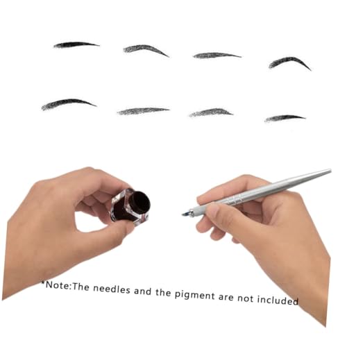 NOLITOY Augenbrauenstift Mit Spitzem Nadeleingang Für Einfache Anwendung Multifunktionaler Stift Für Eyeliner Augenbrauen Lippenkonturen Und Tätowierungen Silber von NOLITOY