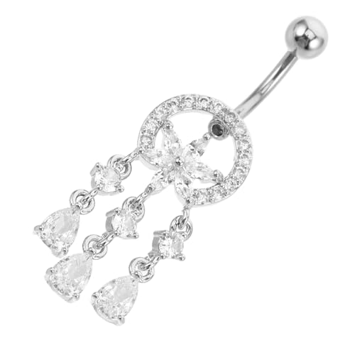 NOLITOY Bauchnabelring Design Glänzend Verschleißfest Modisch Damen Piercing Schmuck für Party Alltag Urlaub von NOLITOY