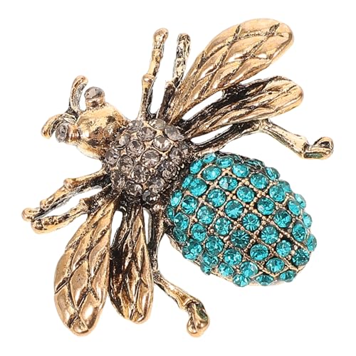 NOLITOY Bienenbrosche Vintage Stil mit Strassbesatz Modische Anstecknadel für Damenkleidung Wiederverwendbarer Pin für Pullover Hemden Schals und Taschen Elegant und Langlebig von NOLITOY