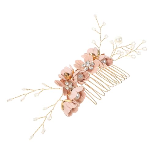 NOLITOY Blumen Haar Kämme Feenschmuck Für Frauen Haarkamm Für Damen, Accessoires Für Feines Haar Hochzeit Haarspange Dekorativer Haarkamm Für Damen Koreanisch Braut Schmücken Metall von NOLITOY