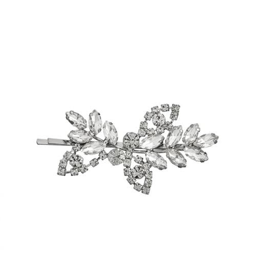 NOLITOY 2stücke Haarklammern Mit Blumen Und Blätterdesign Funkelnde Haarnadeln Für Braut Und Hochzeitsfrisuren Haaraccessoires Für Und Mädchen von NOLITOY