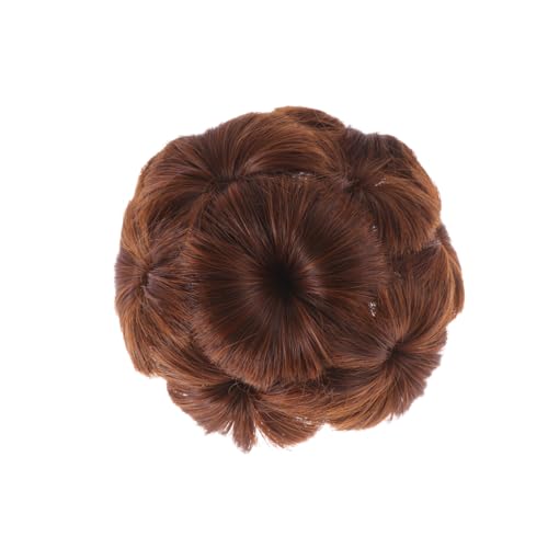 NOLITOY Blumenförmige Haar Clip Hochsteckfrisur Dutt Klammer aus Synthetischem Haar für Damen Leicht Braun Einfach Anzuwenden Voluminöses Styling Dekorativer Haarschmuck für Besonderen von NOLITOY